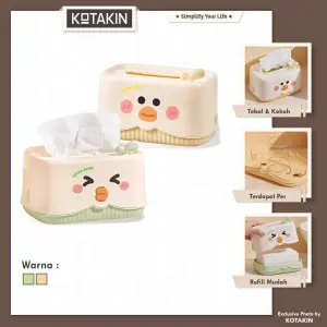KOTAKIN Kotak Tisu Meja Kantor Karakter Emoji Box Wadah Tempat Penyimpanan Tissue