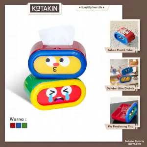 KOTAKIN Kotak Tisu Karakter Emoji Lucu Meja Rias  Ruang Tamu Kantor Tissue Box Estetik